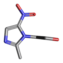 Flagyl Syrup 125 mg/5 ml (Metronidazole) Chemical Structure (3 D)