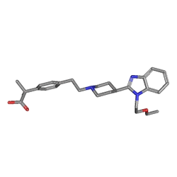 Bilaxten 20 mg 20 Tablets (Bilastine) Chemical Structure (3 D)