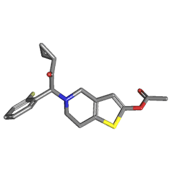 Effient 10 mg 28 Tablets (Prasugrel) Chemical Structure (3 D)