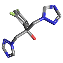 Flucan 150 mg 2 Capsules (Fluconazole) Chemical Structure (3 D)
