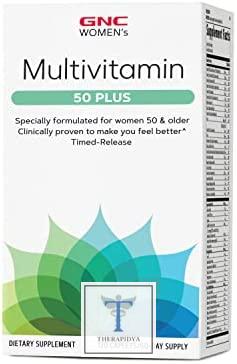 GNC Women&rsquo;s Multivitamin 50 Plus | soutient la santé des os, des yeux, de la mémoire, du cerveau et de la peau avec de la vitamine D, du calcium et de la vitamine B12 | aide à augmenter la production d&rsquo;énergie | 120 comprimés. | Revue | Prix aux États-Unis