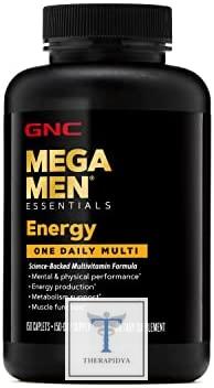 « Mega Men Energy Essentials One Daily Multi – 150 comprimés » – GNC Mega Men Energy Essentials. | Reseña | Precios en Estados Unidos