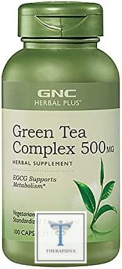 Herbal Plus Green Tea Complex by GNC | 500 mg, 100 capsules | Supports Metabolism | Reseña | Precios en Estados Unidos
