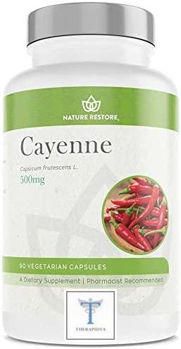 Nature Restore Supplément d’extrait de poivre de Cayenne Examen et prix au Canada