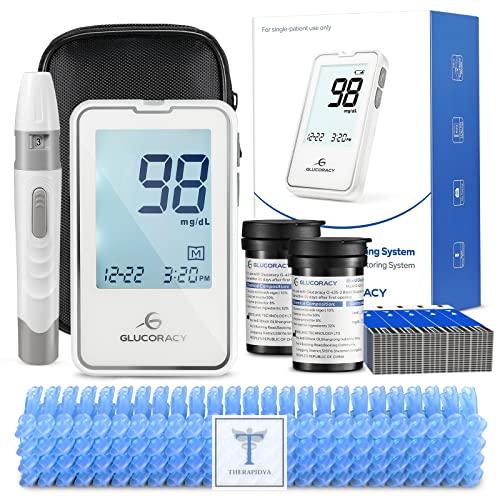« Glucoracy Kit de moniteur de glycémie G-425-2 avec 100 bandelettes de test, 100 lancettes, 1 moniteur de glycémie et 1 autopiqueur pour le test de diabète et de glycémie à domicile en blanc. » | Revue | Prix aux États-Unis