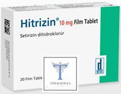 Hitrizine 10mg 20 Tablets