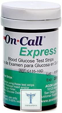 On Call Express glycemic test strips (50 units). | Revue | Prix aux États-Unis