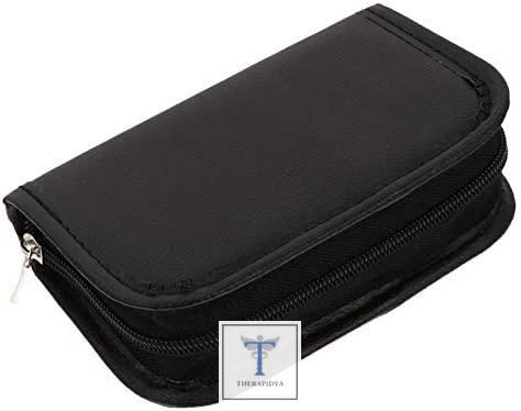 Glucose Diabetic Travel Case Portable PU Glucose Meter Sac de transport avec poche en filet Pills Blood Sugar Organizer Diabetic Travel Case Supplies Noir does not have a brand or product name mentioned in the text. | Revue | Prix aux États-Unis