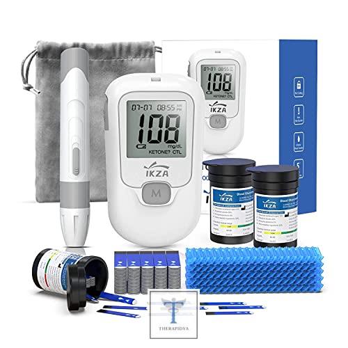 Kit de moniteur de glycémie IKZA G-666B + G-427B | Kit de test de glycémie 2 * avec 2 autopiqueurs, 100 bandelettes de test et 100 lancettes, kit de test de diabète intelligent. | Revue | Prix aux États-Unis