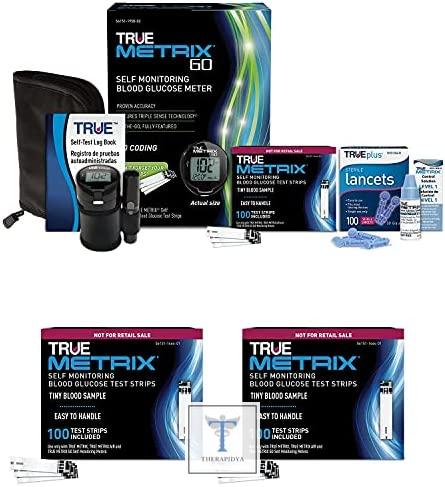 TRUE METRIX® GO glycemic starter kit with TRUE METRIX® NFRS 100ct testing strips – 2 packs (200 testing strips). | Revue | Prix aux États-Unis