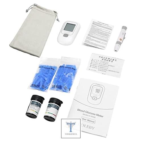 G-666B glucose meter kit with 1 glucometer, 1 auto puncture, 100 test strips, 100 lancets, and storage case for at-home use. | Revue | Prix aux États-Unis
