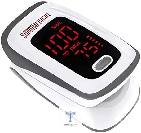 “Fingertip Pulse Oximeter with SpO2 and Pulse Rate Measurements, Pulse Bar Graph, LED Display, Batteries, and Carry Case Included.” Review And Price in The USA