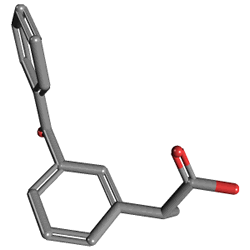 Bi-Profenid 150 mg 10 Tabletten () Chemische Struktur (3 D)