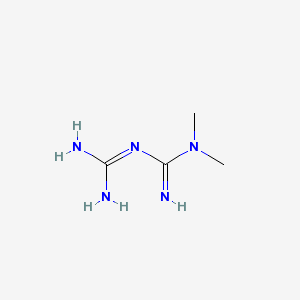Matofin 500 mg 100 XR Tablette (Metformin) Chemische Struktur (2 D)